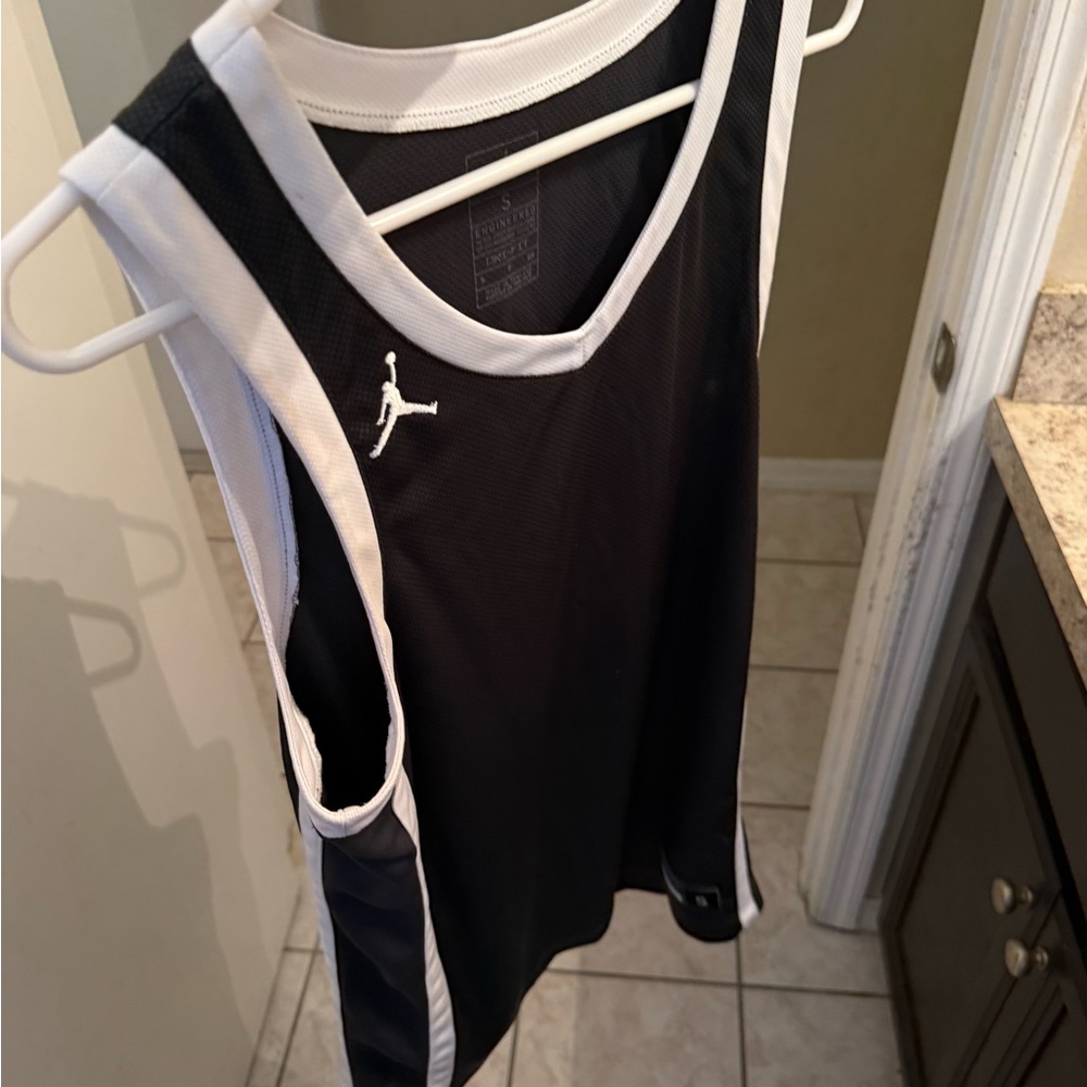 Jordan Nike Black and White Basketball Jersey worn 2-3 times